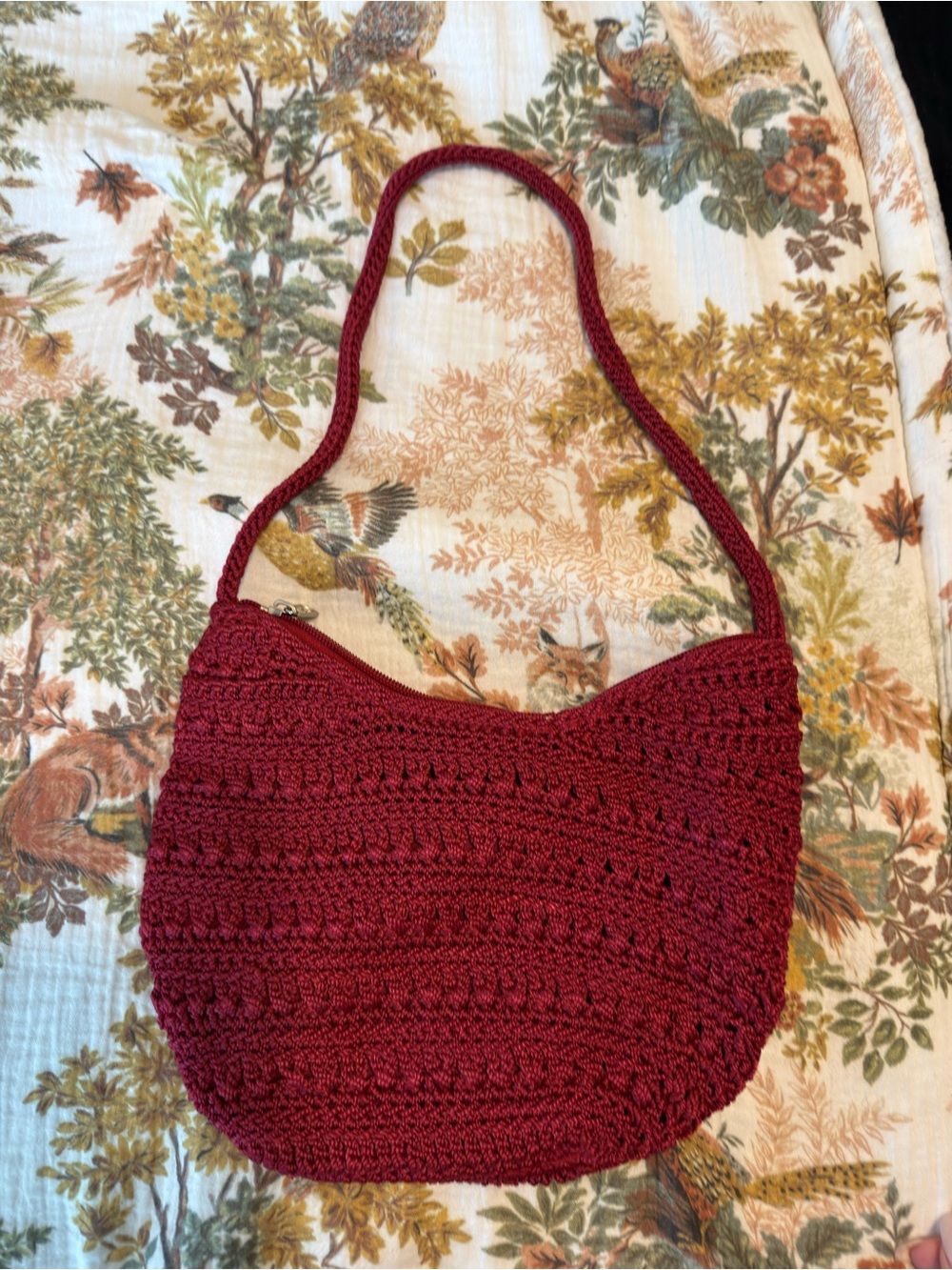 The Sak Crochet Shoulder Bag - Burgundy